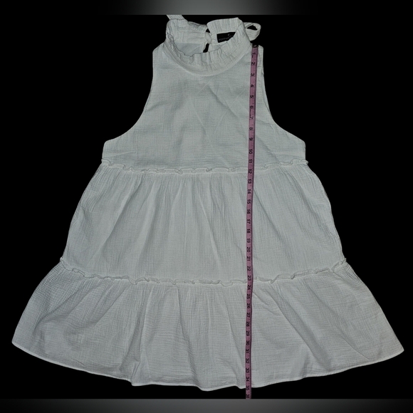 Tuckernuck Pomander Place Morgan White Ruffle Tiered Dress Cotton Lined Sz XL - Picture 12 of 15